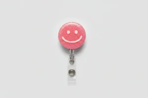 Pink Glitter Badge Reel