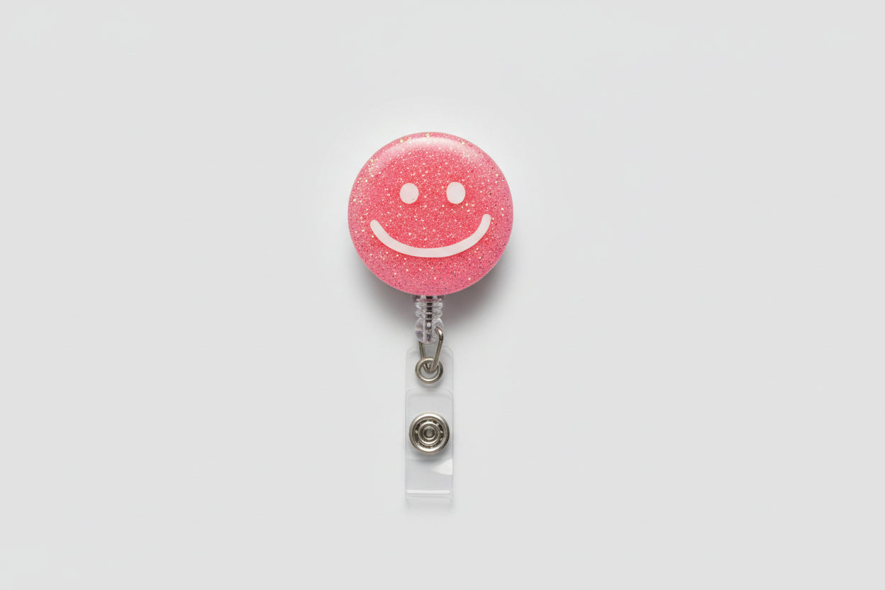 bright coral badge reel