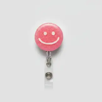 Pink Glitter Badge Reel